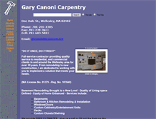 Tablet Screenshot of garycanonicarpentry.com
